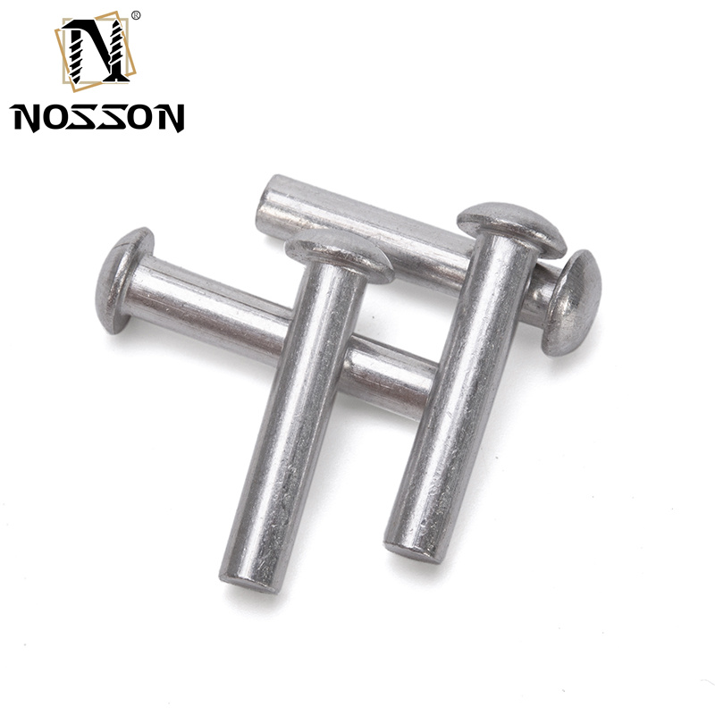 Customizable Brass Flat Head Solid/semi-tubular Rivet Din302/din124 Bright Finish for Your Personalized Requirements