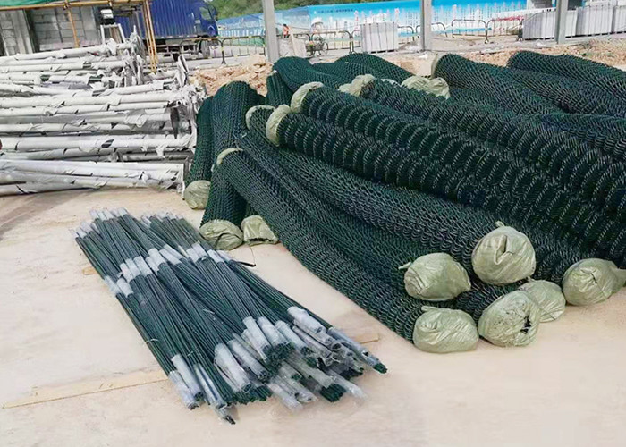 Heat Treated 10'' Height Interlink Chain Link Fence for Commercial