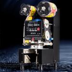 High Speed PET Automatic Bubble Tea Cup Sealing Machine 110V 50Hz 200kg