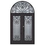 Luxury Main Wrought Iron Security Door , Exterior Metal Entrance Door