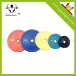 Rubber Coated Fitness Weight Plates Straight Edge For Crossfit Power Training