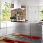 Simple Modern Stainless Steel Kitchen Cabinet Islands Style 2D 3D Drawing