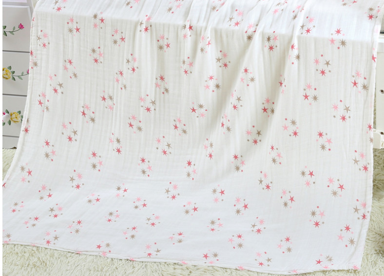 Natural 40S Cotton Bamboo Swaddle Blanket For New Born Breathable