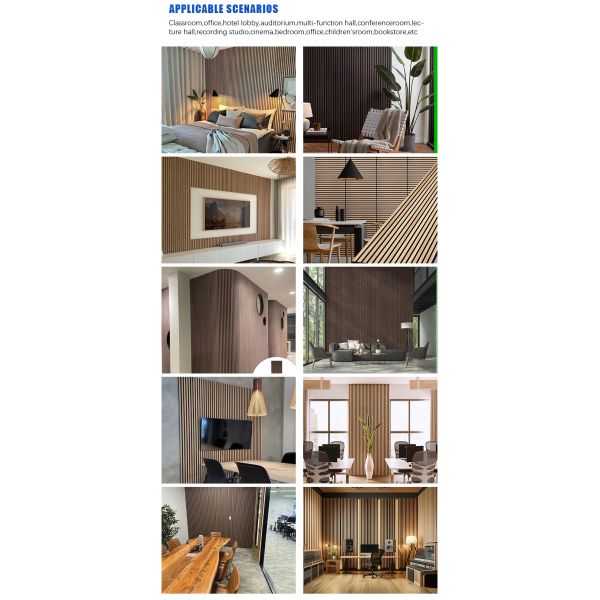 Wood Slat Acoustic Panel With Sustainable Wood Slats And Acoustic Fill