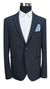 Wholesale Spring And Autumn Mens Slim Fit Suit Blazer Navy Business Long Sleeves from china suppliers