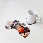 Modern DIY Printing 100x100mm Heart Shape Sublimation MDF Blank Coaster for Home