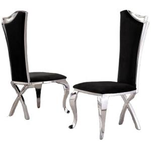 Wholesale Modern sS Leg Velvet Fabric Upholstered Dining Chairs from china suppliers
