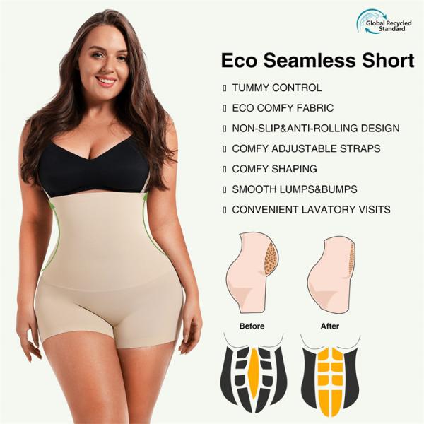 Instant Smooth and Tummy Control Women's Waisted Shapewear with Eco-Friendly Material