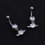 New Heart Shape Fashion Piercing Belly Ring Stainless Steel Piercing Jewelry