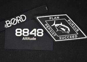 Wholesale Black Reflective TPU Suede Screen Printed Patches Brand Labels For Clothing from china suppliers