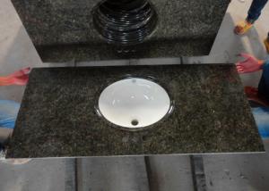 Wholesale Custom Black Granite Overlay Countertops Anti - Stain With Backsplashes from china suppliers