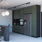 Customizable Furniture Modern Hotel Home Apartment PVC Laminate Kitchen Cabinet