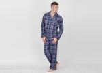 Red Yarn Dyed Check Mens Luxury Sleepwear Anti Wrinkle Eco Friendly S - XXL Size