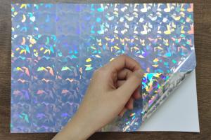 Wholesale 130gsm Inkjet PET Holographic Vinyl Sticker Diamond Paper For Label from china suppliers