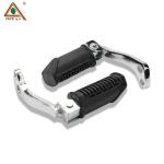 GN125 Motorcycle Front Footrest Parts Aluminum Rubber Wide Foot Pegs For