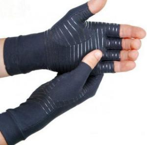 Wholesale Fingerless Recovery Symptoms RSI Copper Balance Compression Arthritis Gloves from china suppliers
