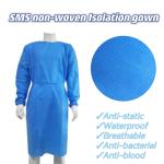 120*140cm AAMI Level 2/3 Nonmoven Blue 30GSM Disposable Gown Medical for Adult