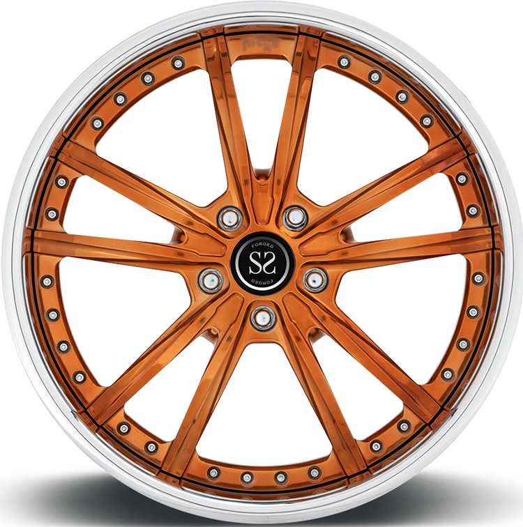 Polished 22 Inch 2 Piece Concave Alloy Wheel 5x112 For Ferrari 455 Wheels