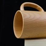 Wooden Cup with Handle Japanese Style Wooden Mug Wooden Drinking Beer Coffee