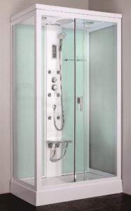 Wholesale Cheap square framed sliding glass door steam shower cabin with seat from china suppliers