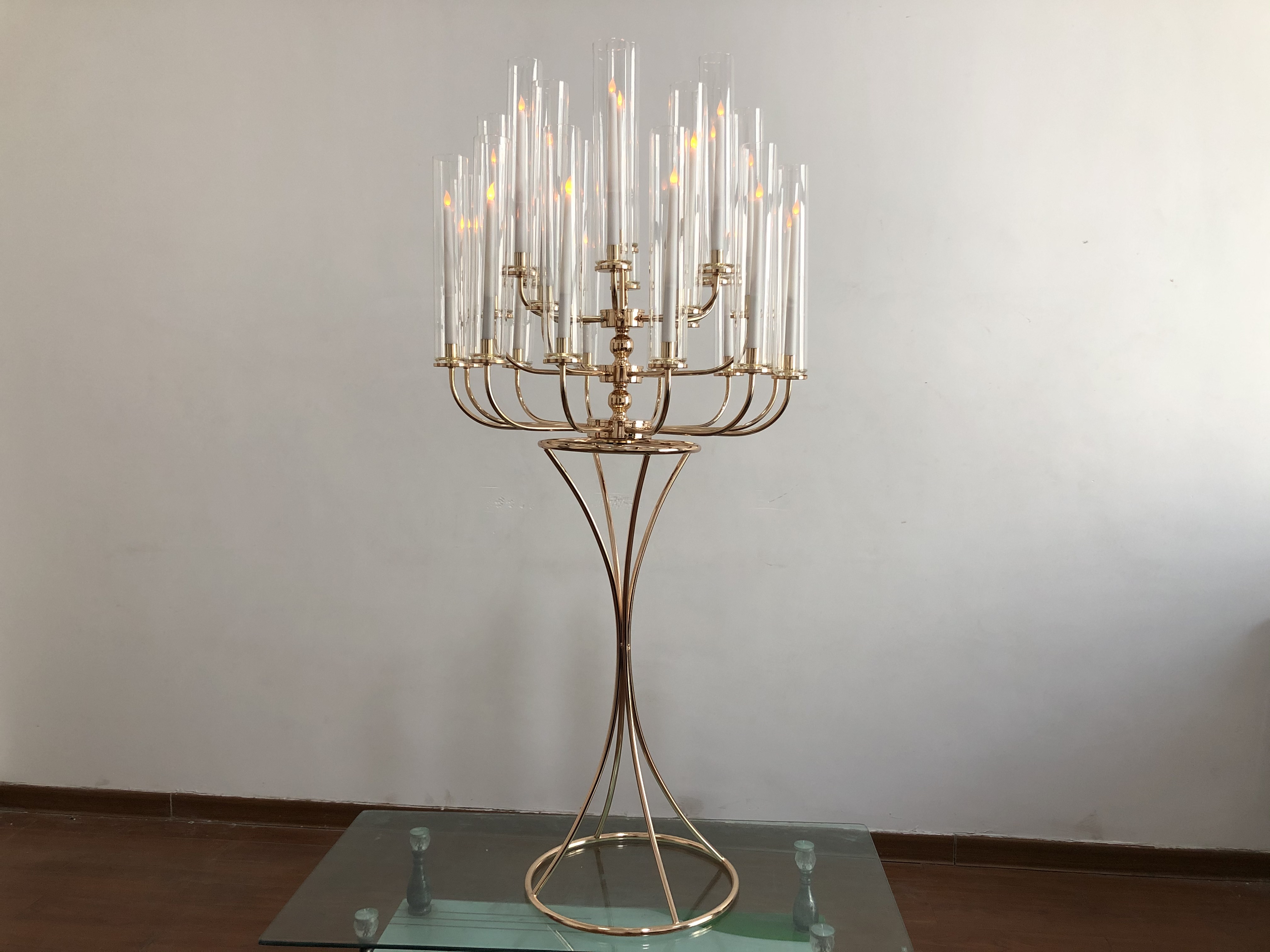 Wedding White Flower Vase Decoration Glass Crystal Table Centerpiece Tall Stand 80cm 100cm