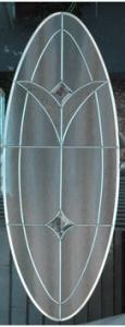 Wholesale zinc caming Oval decorative glass for wooded door from china suppliers