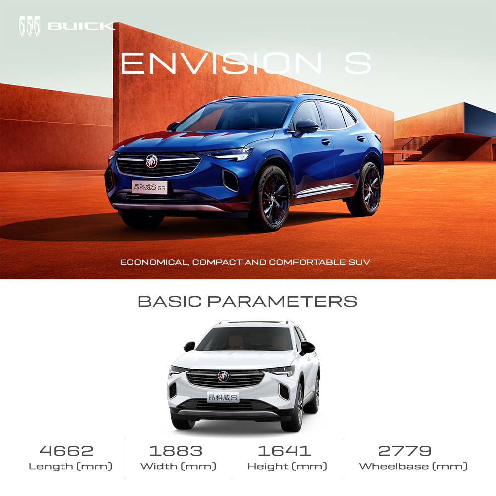 Energy Vehicle 2024 Buick Envision S Luxury SUV Mini Speed Fuel Cell Gas Car Comfortable Max Speed 205km/h Wheelbase 2779