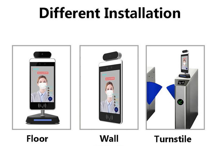 Wireless Contactless Face Recognition Thermometer Facial Thermal Scanner
