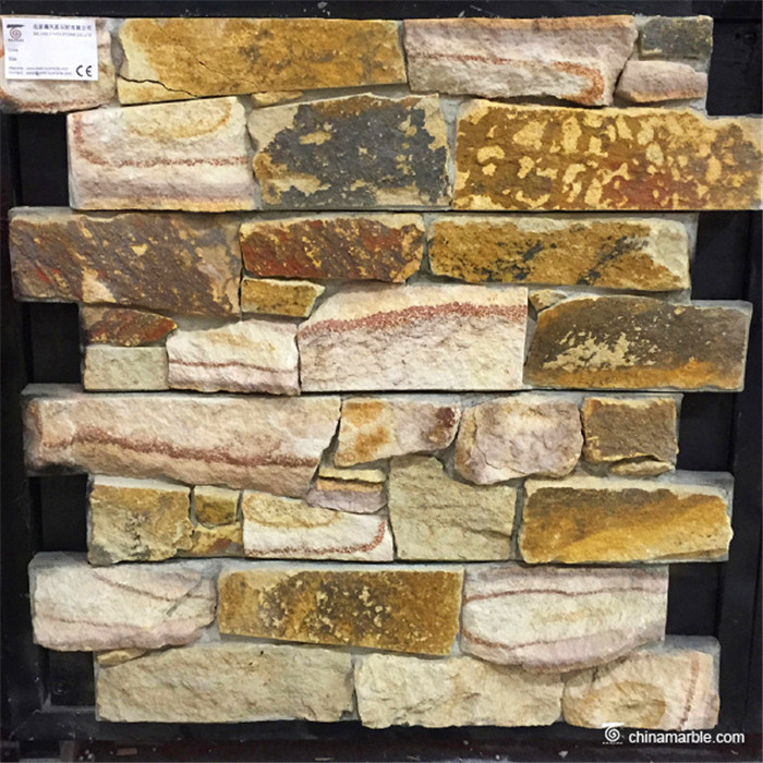 Natural Ledgestone Panel With Cement Backing Decorative Building Material