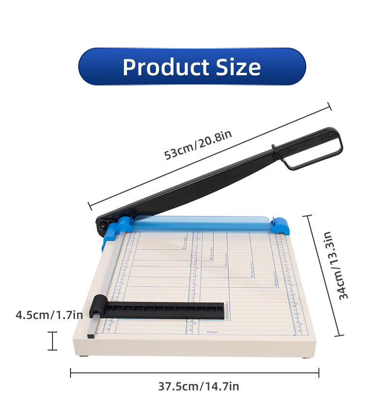 24.55KG N.W. Manual Guillotine A4 Paper Cutter for Heavy Duty Paper Cutting Tool