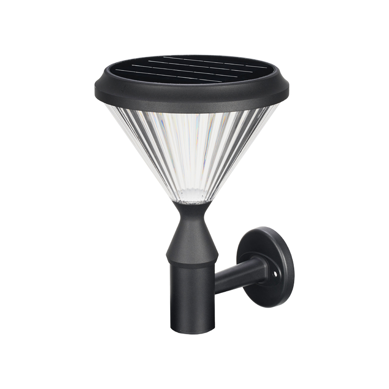 Residential Solar Wall Light with IP65 Waterproof Level and Taper Shape 5W Power