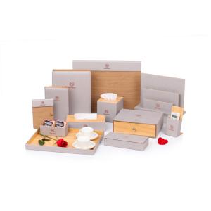 Wholesale bamboom acrylic beige leather hotel leather products for Marriot hotel from china suppliers