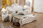 Luxury Bedroom Leather Tulip Bed Cheap Classic European Bed 9008