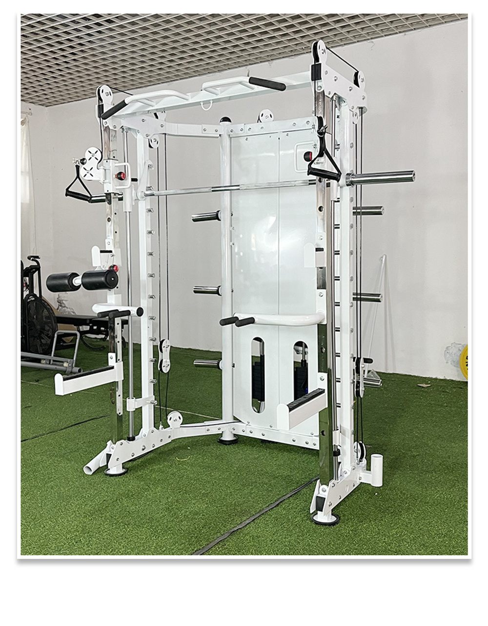 Multi-Function Trainer Smith Machine Squat Rack Home Gym Multi-Station Equipment