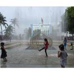 Children Playing Dry Floor Dancing Musical Water Fountain