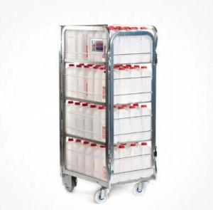 Wholesale Supermarket Steel Milk Roll Cage Container Four Layers With Movable Shelf from china suppliers