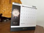 Hard Cover UV Varnish Printable Desk Calendar CMYK Spiral Binding 128gsm