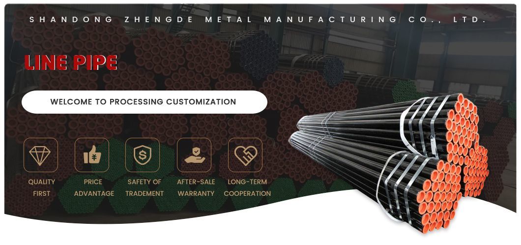 API 5L ASTM A53 A106 Grade B Carbon Steel Seamless Pipe Oil and Gas Pipeline for Construction