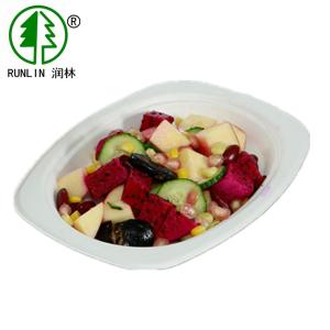 Wholesale Squoval Disposable Dessert Dish Sugarcane Environmentally Friendly Food Containers For Fruit Salad from china suppliers