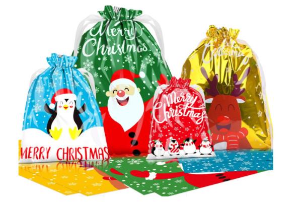 Christmas gift bag pe drawstring bag candy gift biscuit cookie happy atmosphere