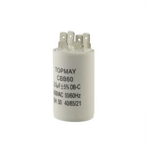 Wholesale CBB60 AC Motor Run Capacitor 3.5uF 450VAC Wire Leads Terminal For Washing Machine from china suppliers
