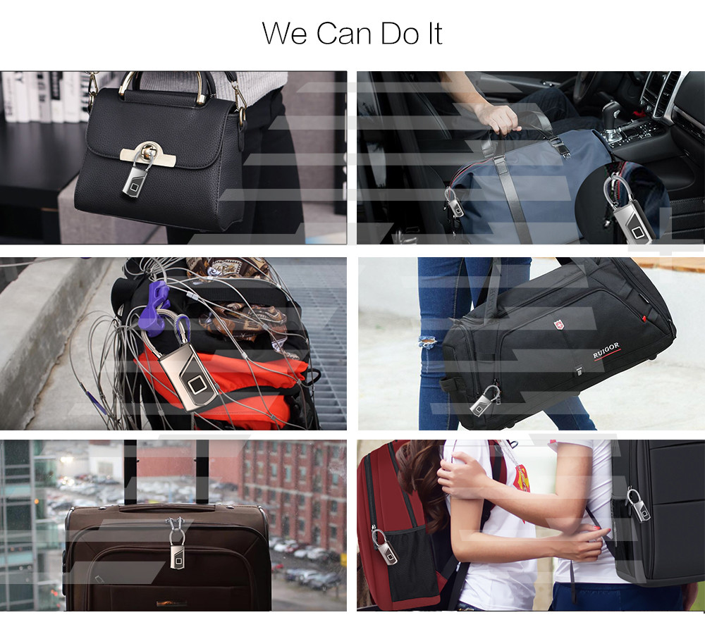 Zinc Alloy Fingerprint Cabinet Locks Security Luggage Padlocks