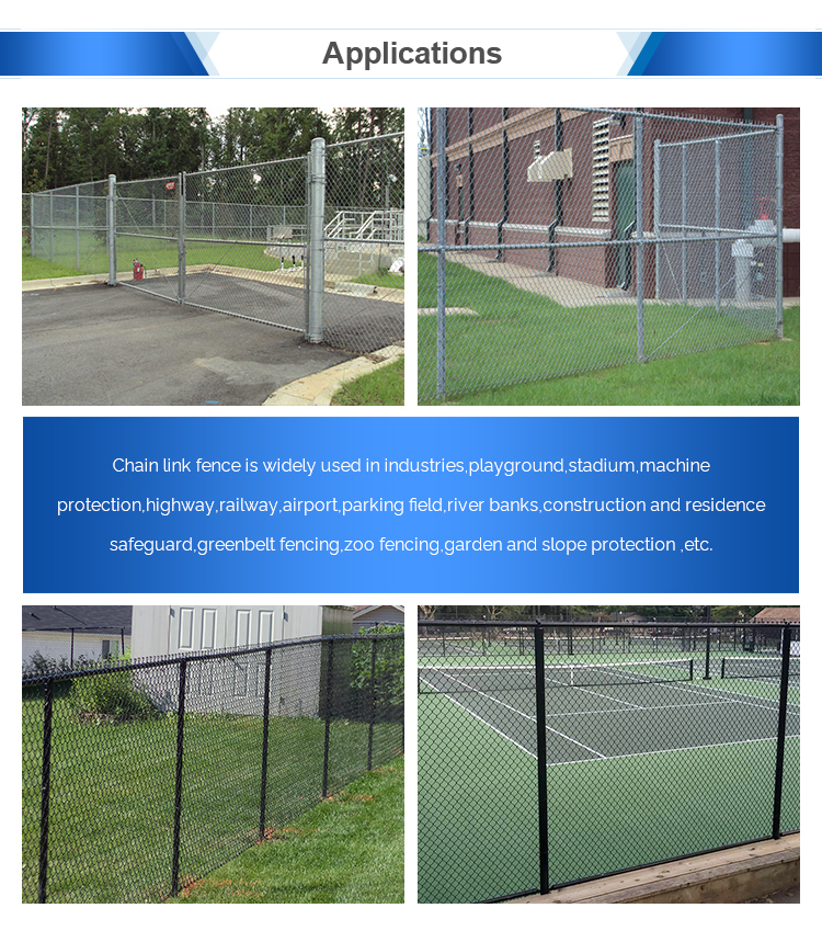 High zinc coating galvanized diamond 1 inch chain link fence