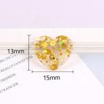 DIY Accessories for Phone Cases 3D Glitter Resin Love Heart Hairpin Hair Rope
