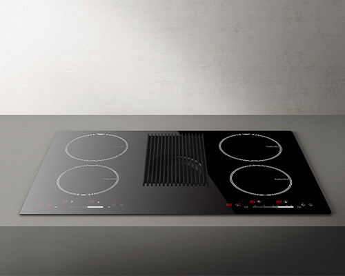Flex Zone Half Bridge Speed Booster Surface Induction Cooktop With Rang Hood