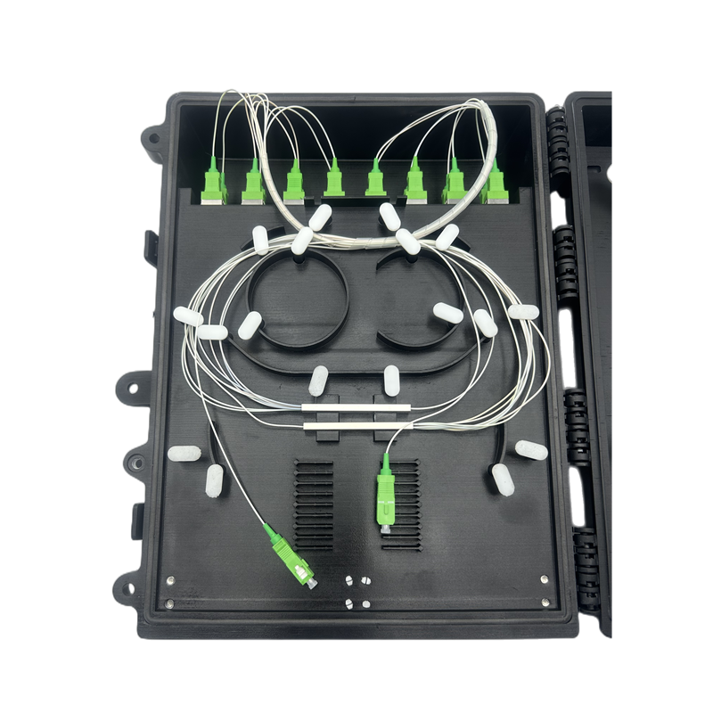 24 12 Cores SC APC Outdoor Waterproof Optic Fiber Distribution Box for Wall Mounting
