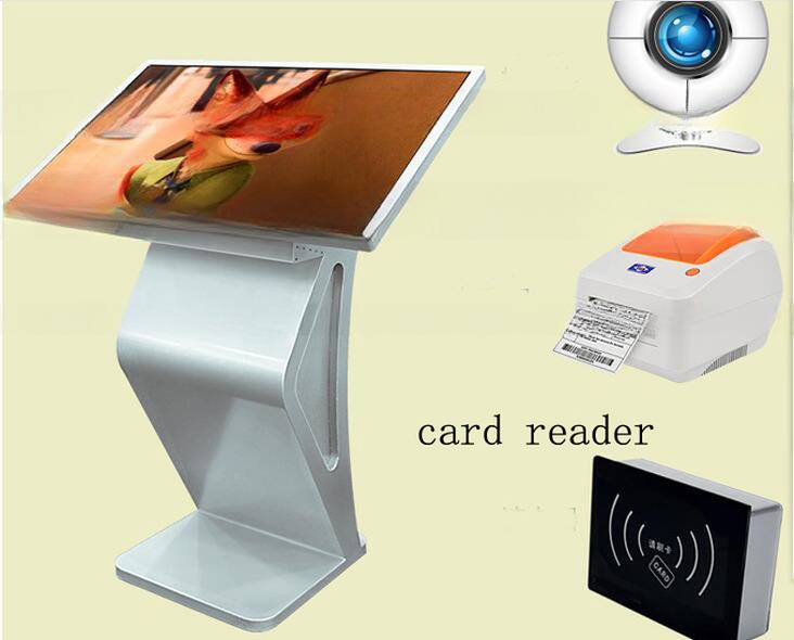 standing 43" inch all-in-one multi touch monitor interactive information advertising LCD kiosk with Android/Win11 OS
