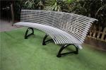 OEM ODM Outdoor Metal Benches With Cast Iron Legs Round Steel Pipe Seat Pan