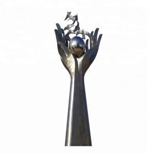 Wholesale Large Size Art Abstract Metal Sculptures , Metal Garden Statues Sculptures from china suppliers