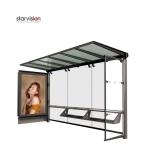 CE Aluminum Smart Bus Shelter / 1185*1750mm advertising Bus Station Shelter